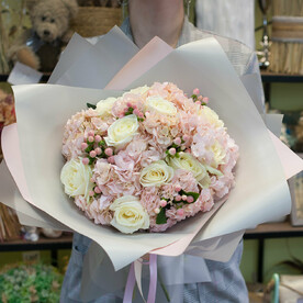 Букет цветов "Закат в Санторини"