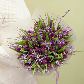 Букет тюльпанов "Индиана Джонс"