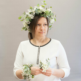 Свабебный венок, браслет, бутоньерка