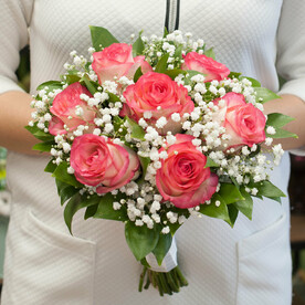 Букет невесты "Ангелина" (с бутоньеркой)