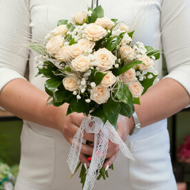 Букет невесты "Милена" (с бутоньеркой)
