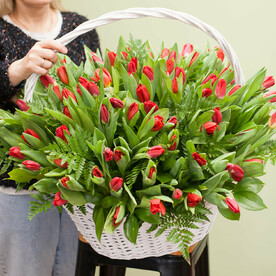 Корзина с цветами "Амапола"