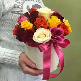 Коробка с цветами "Чувственный взгляд"