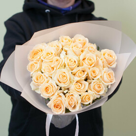 Букет из роз "Персик"