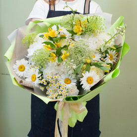 Букет цветов "Солнечный янтарь"