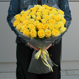 Букет из желтых роз "Золотистый нектар"