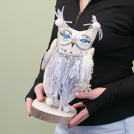 Интерьерная игрушка ручной работы Сова