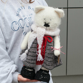 Эксклюзивная игрушка ручной работы "Кошка красная"