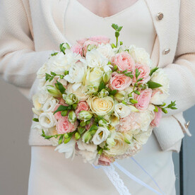 Букет невесты "Незнакомка" (с бутоньеркой)