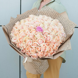 Букет цветов "Самый любимый персик"