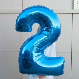 Воздушный шар надутый гелием цифра "2"