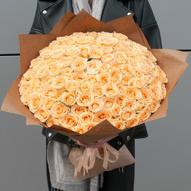 Букет из роз "Персиковый рай"