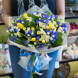Букет цветов "Цитрусовые нотки"