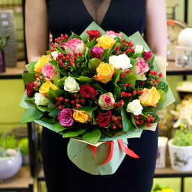 Букет из роз "Темперамент цветов"