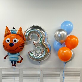 Шары Композиция с котом