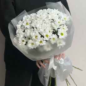 Букет из кустовых хризантем , ромашки 7 шт