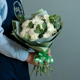 Букет диантусов с эвкалиптом, 1243