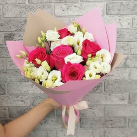 Букет из роз и эустомы, 1292