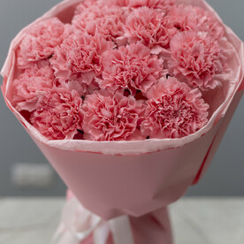 Букет из 15 розовых диантусов