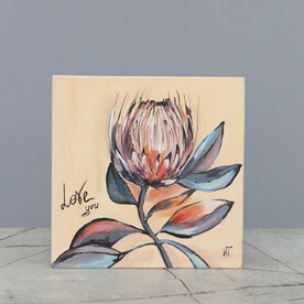 Интерьерная картина "Протея" с надписью Love you