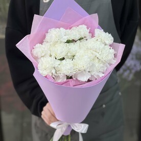 Букет из белых диантусов «Белый шарм»