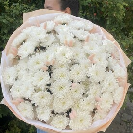 Букет ВАУ эффект из 15 Хризантем