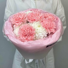 Цветочный букет, сборный, авторский букет Розовый шелк