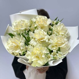 Букет зефир/французские розы/Альстромерия/цветы Уфы/доставка Уфа