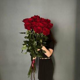 🌹Акция 🌹Букет красные розы/15 шт метровые розы/розы Эквадор/Цветы Уфа/Доставка Уфа