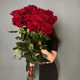 🌹Акция🌹Букет красные розы/25 шт метровые розы/Эквадор/Цветы Уфы/доставка Уфа