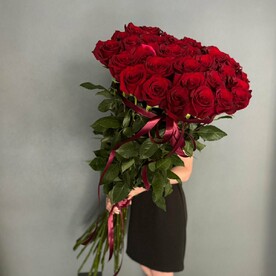 🌹Акция 🌹Букет красные розы/35 шт метровые розы/Эквадор/Цветы Уфы/Доставка Уфа