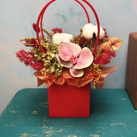 Композиция из сухоцветов с хлопком и эвкалиптом 1.14