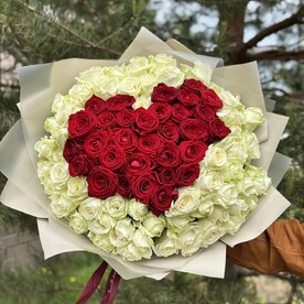 Букет "Сердце" из 101 розы