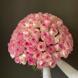 Букет из 101 розовой розы