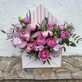 Конверт с цветами Розовые грезы