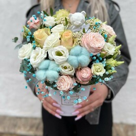 Цветочная композиция Мишка на Севере