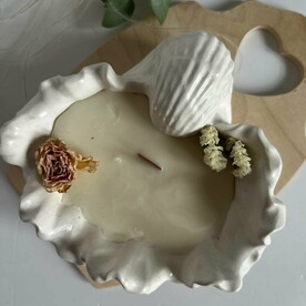 Свеча декоративная ручной работы Морской бриз Волна