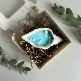 Свеча ручной работы Морской бриз Ракушка мини