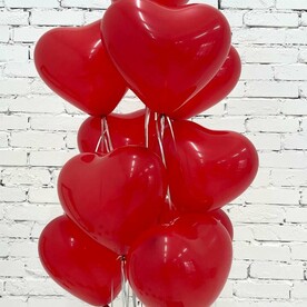 Латексные красные сердца 10 шт