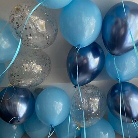 Гармония Неба - Набор из 25 шаров в холодных голубых оттенках