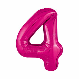 Фольгированный Шар Цифра с Гелием Фуксия - 4