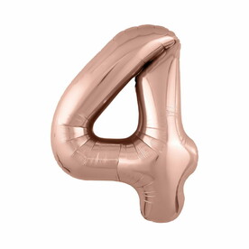 Фольгированный Шар Цифра с Гелием Розовое Золото - 4