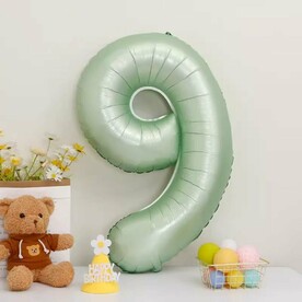 Фольгированный Шар Цифра Оливковая - 9