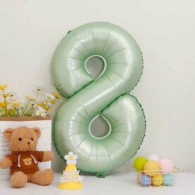 Гелиевый Фольгированный Шар Цифра Оливковая - 8