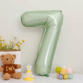 Гелиевый Фольгированный Шар Цифра Оливковая - 7