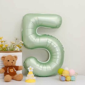 Гелиевый Фольгированный Шар Цифра Оливковая - 5