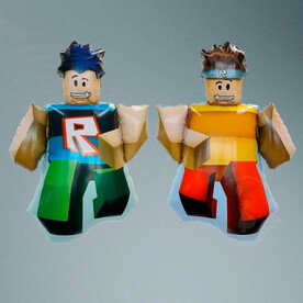 Шар Фигура Двусторонний Блоки Персонаж Мальчик 86 см