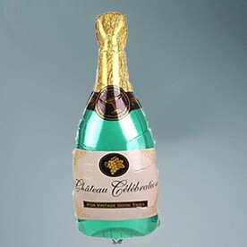 Шар Фигура Бутылка Шампанского Зелёная 98 см