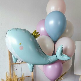 Девочке - набор шаров с Китом в короне