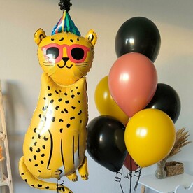 Воздушные шарики на день рождения с леопардом